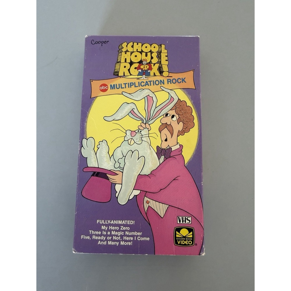 Schoolhouse Rock Multiplication Rock VHS 1987 Golden Book Video Cloris Leachman